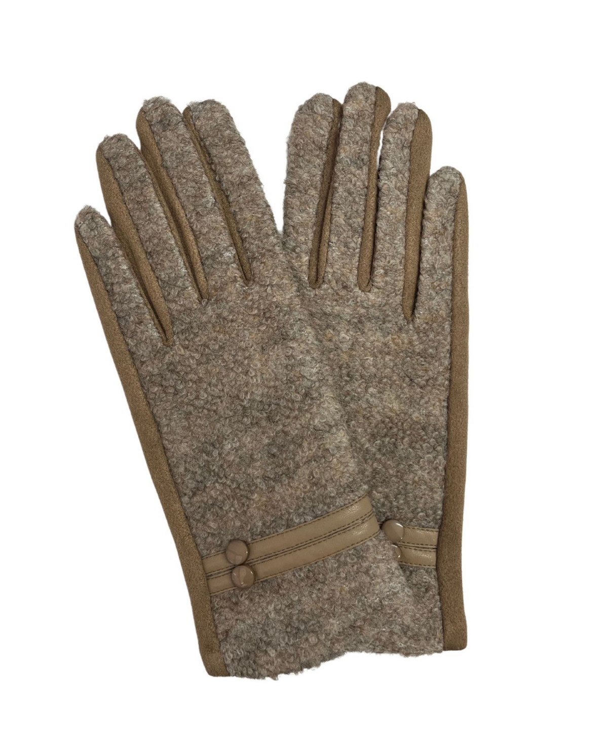 Marcus Adler Marled Jersey Touchscreen Glove In Taupe