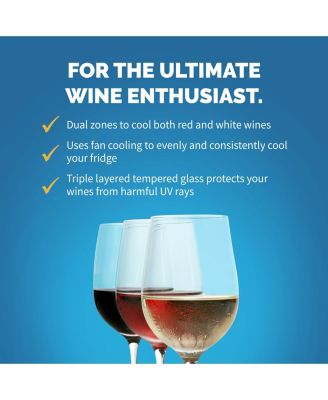 15" Built-in 29 Bottle Dual Zone Compressor Wine Fridge in Stainless Steel, Quiet Operation with Beech Wood Shelves