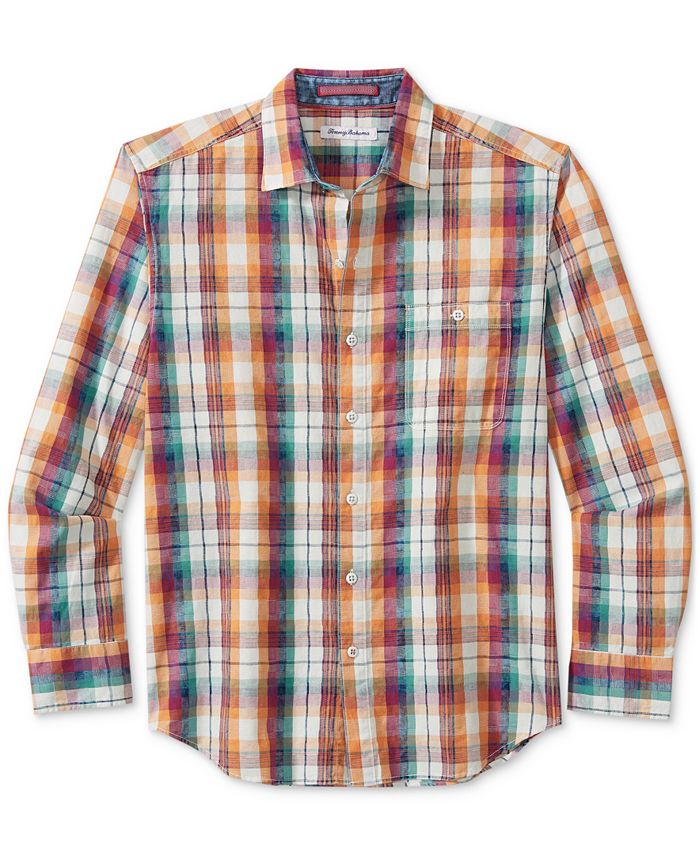 Tommy Bahama Men's Indigo Coast Check Shirt - Macy's