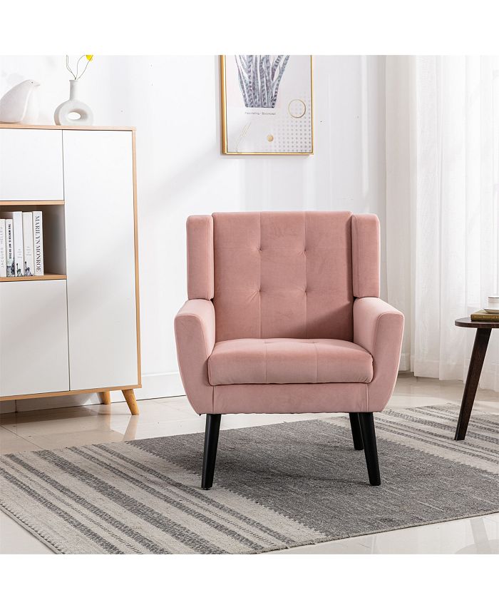 Simplie Fun Modern Soft Velvet Material Ergonomics Accent Chair Living ...