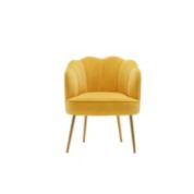Yellow fabric sale chair