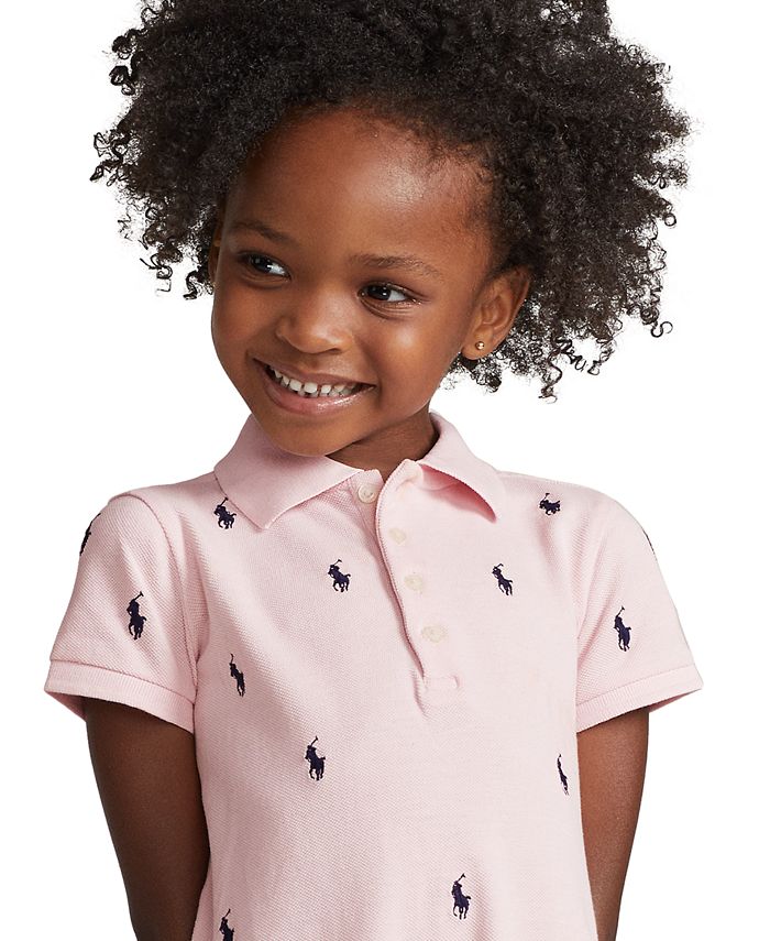 Polo Ralph Lauren Toddler and Little Girls Polo Pony Mesh Polo Dress