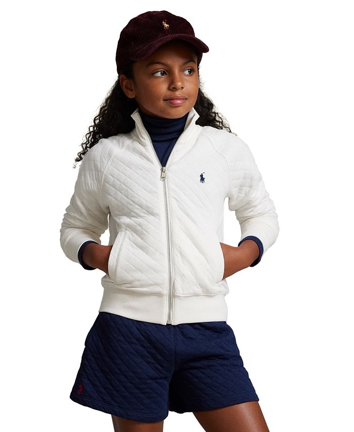 Polo Ralph Lauren Big Girls Long Sleeves Quilted Jacquard Jacket - Macy's