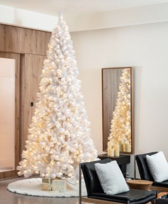 10' Pre-Lit Pine Slim Artificial Christmas Tree with 800 Warm Lights, Three Function