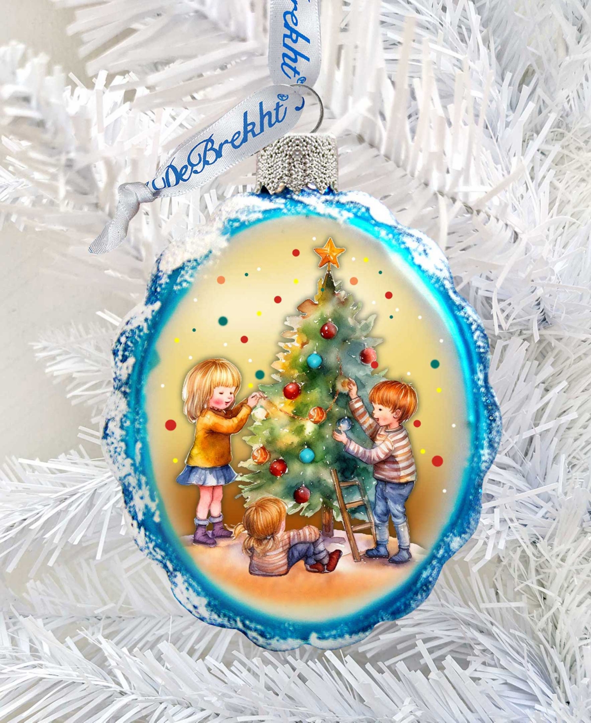 Designocracy Joyful Traditions Keepsake Mercury Glass Christmas Ornaments G. Debrekht In Multi Color