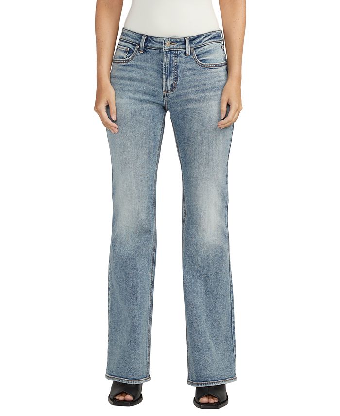 Silver Jeans Co. Women's Be Low Low Rise Flare Jeans - Macy's