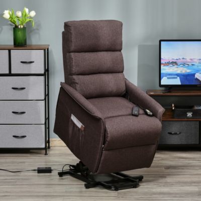 Power Lift Chair with Vibration Massage with Remote Control, Side Pockets,