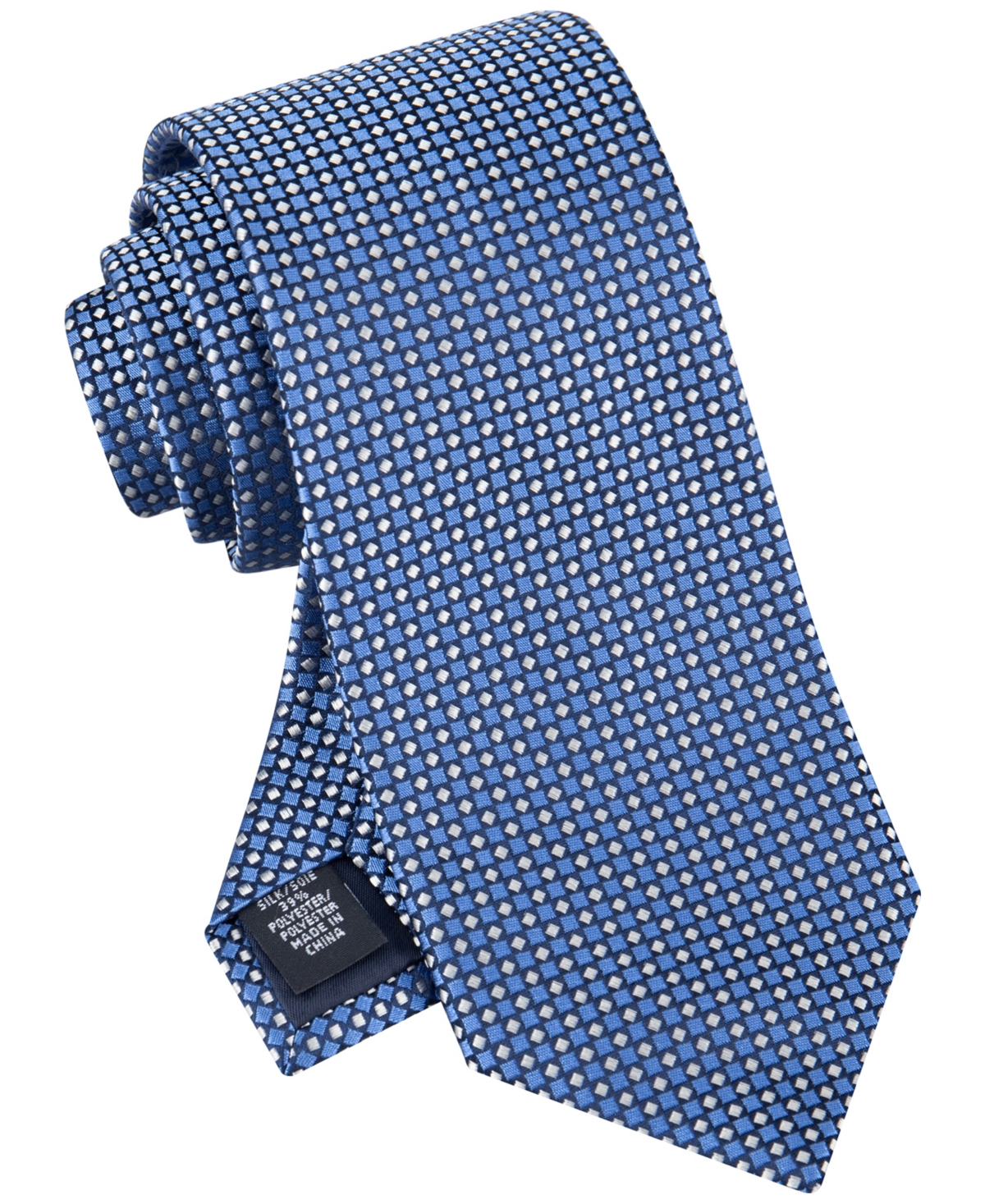 Tommy Hilfiger Men's Micro-Square Neat Tie -blue