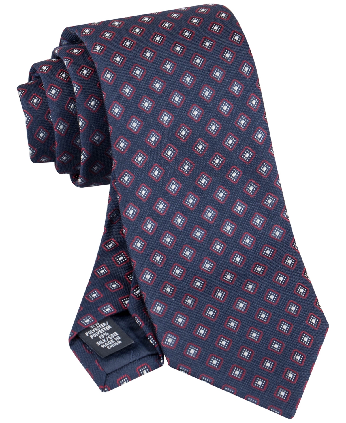 Tommy Hilfiger Men's Diamond Neat Tie In Navy,red