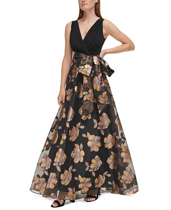 Eliza j metallic floral ball gown on sale