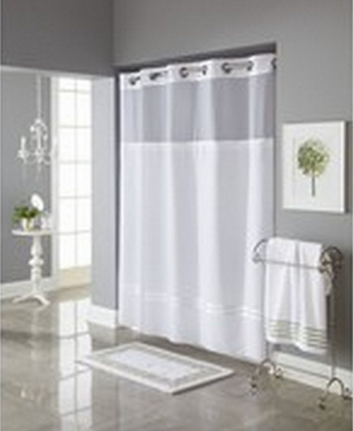 Hookless Escape Shower Curtain with Liner, 71 x 74 - White - Shower Curtain