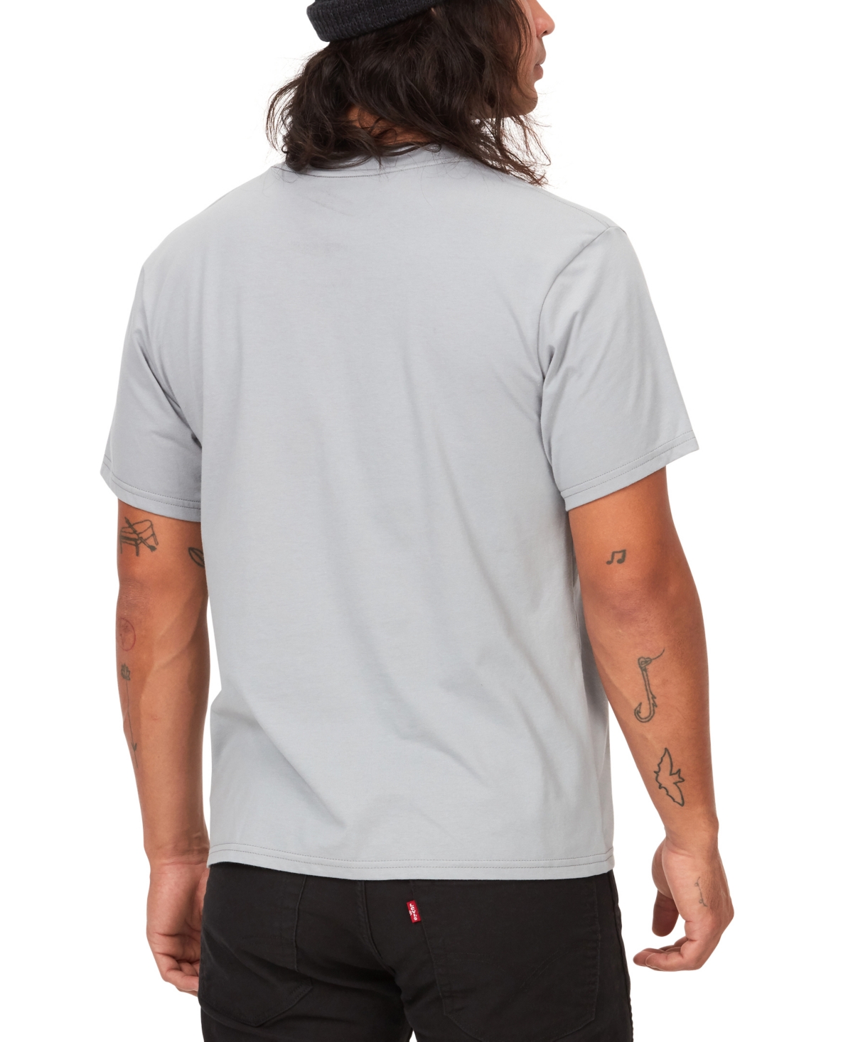 Shop Marmot Men's Coastal Logo Graphic Short-sleeve T-shirt In Sleet