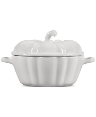 Stoneware Figural 12-Oz. Pumpkin Petite Cocotte