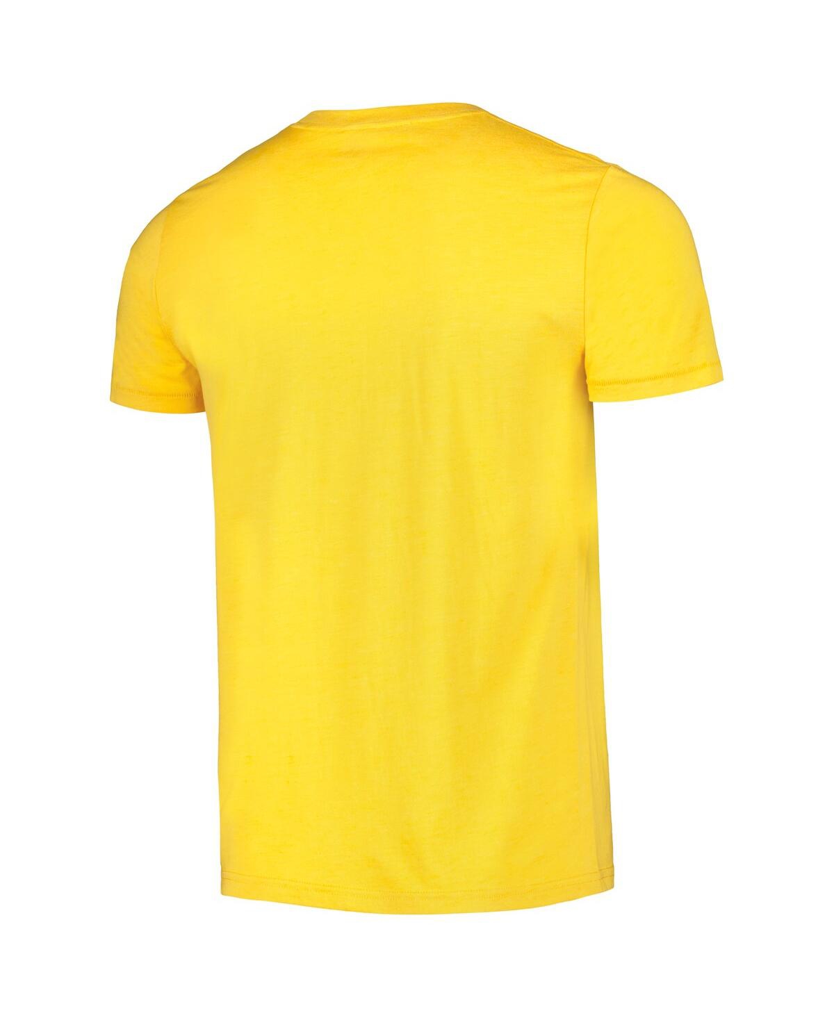 Shop Homage Men's And Women's  Gold Garfield Tri-blend T-shirt