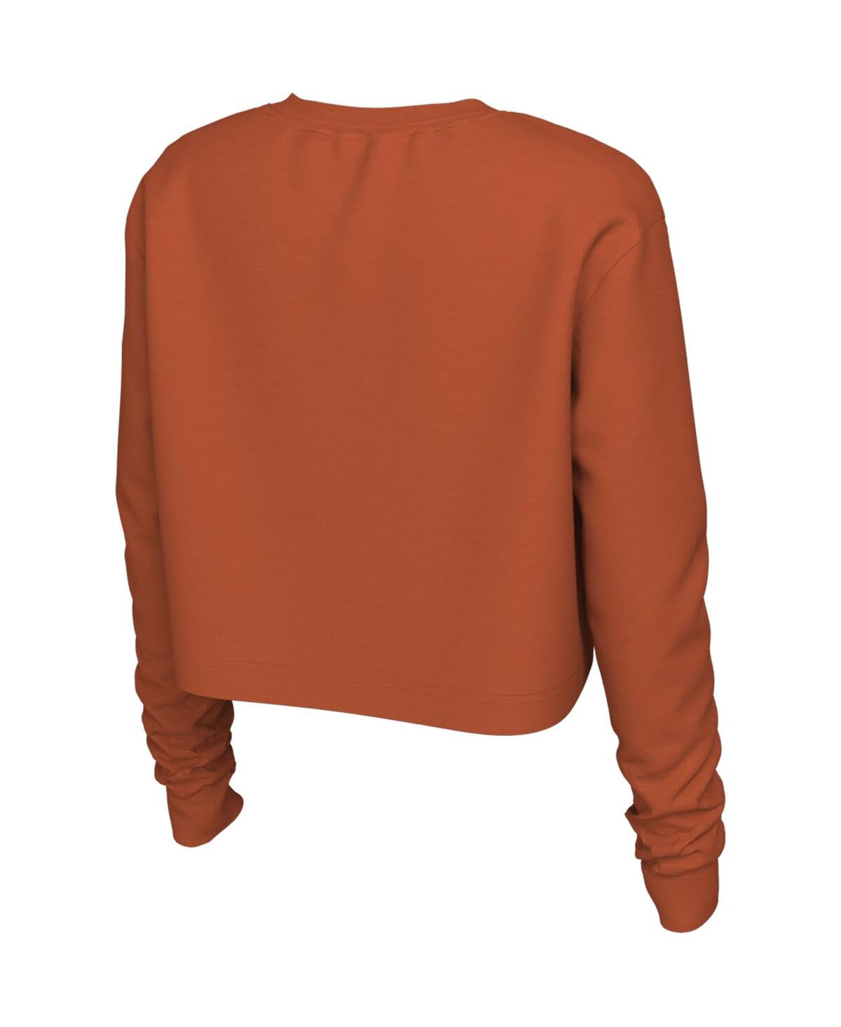 Shop Nike Women's  Orange Clemson Tigers Est. Cropped Long Sleeve T-shirt
