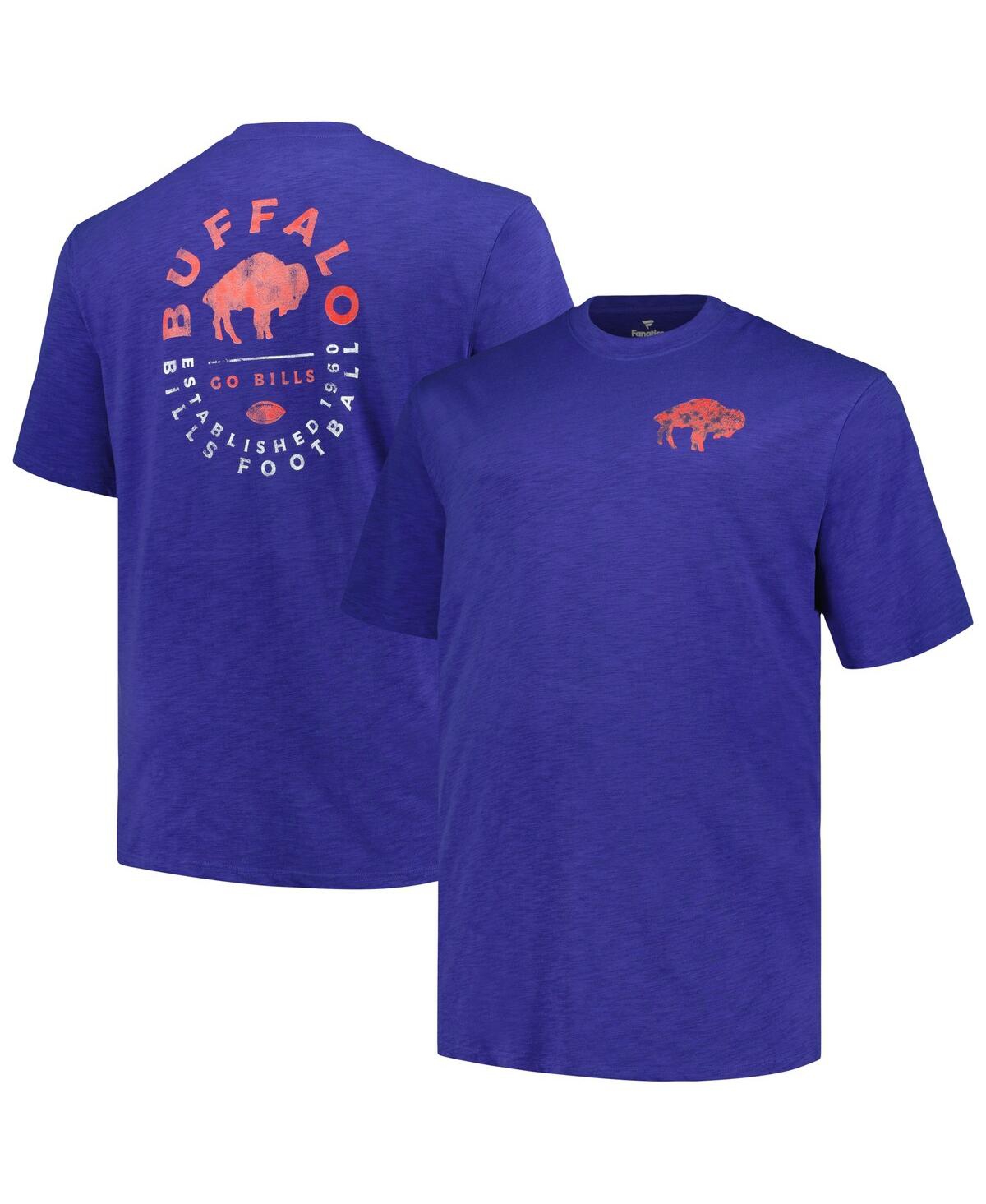 Men's Profile Royal Buffalo Bills Big and Tall Two-Hit Throwback T-shirt - Royal