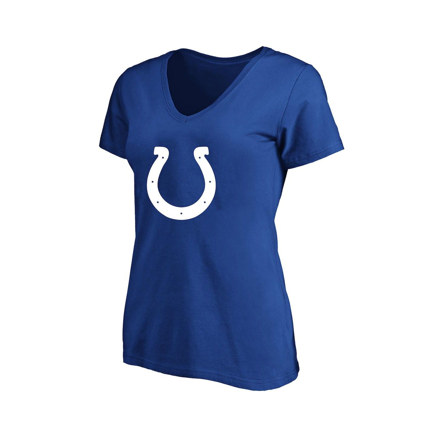 Женская футболка Fanatics Anthony Richardson Royal Indianapolis Colts Plus Size Player Name and Number V-Neck — фото 3