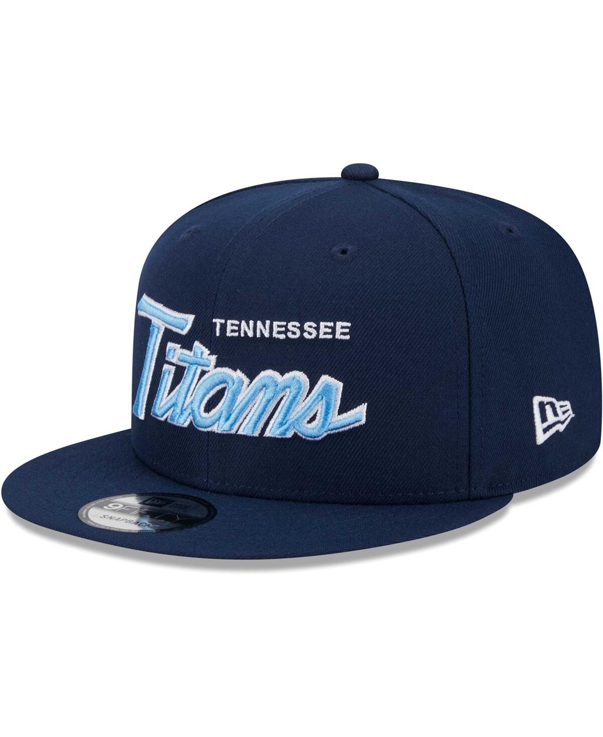 New Era Men's Navy Tennessee Titans Main Script 9fifty Snapback Hat ...