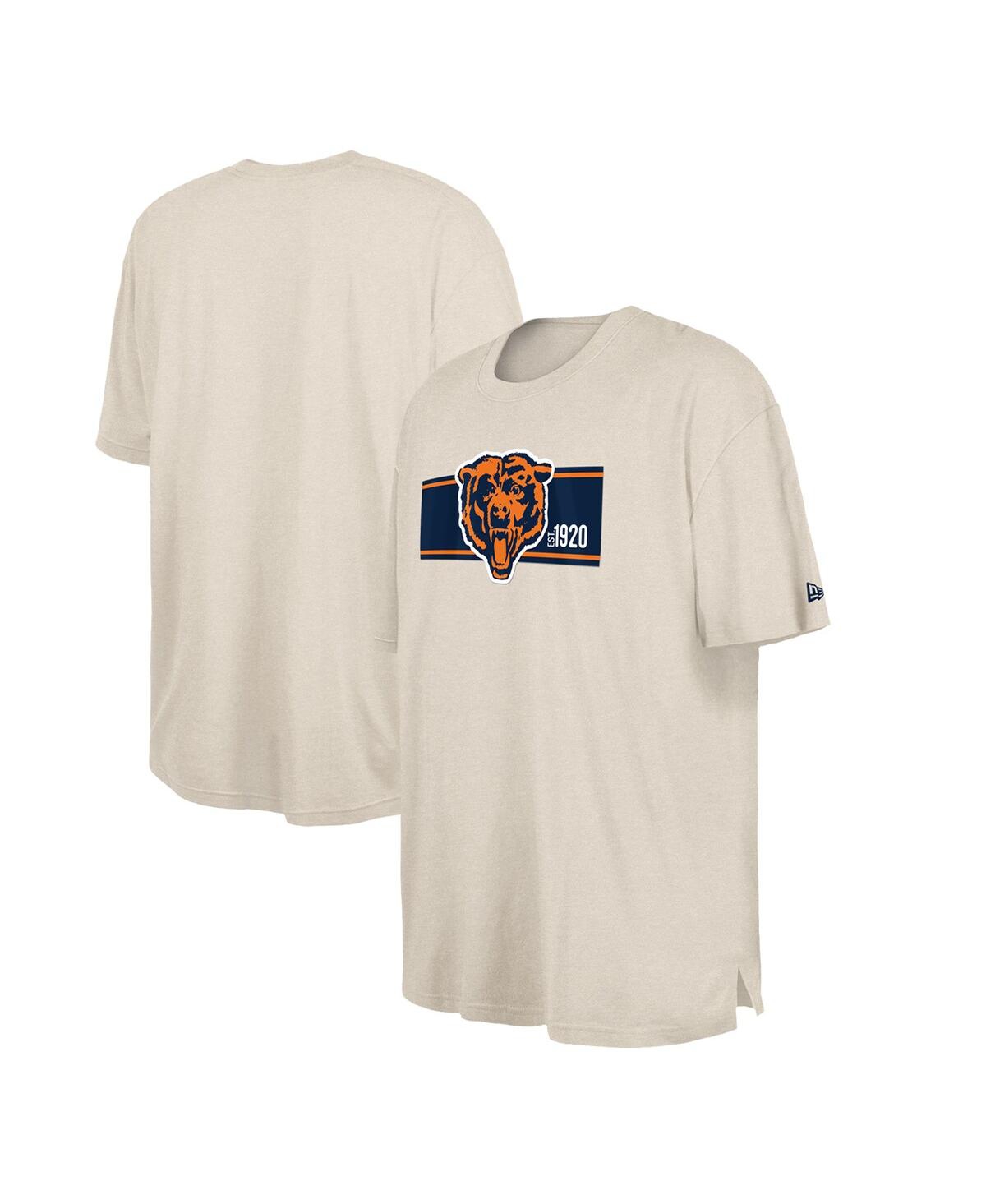 Shop New Era Men's  Cream Chicago Bears Third Down Big And Tall Historic T-shirt