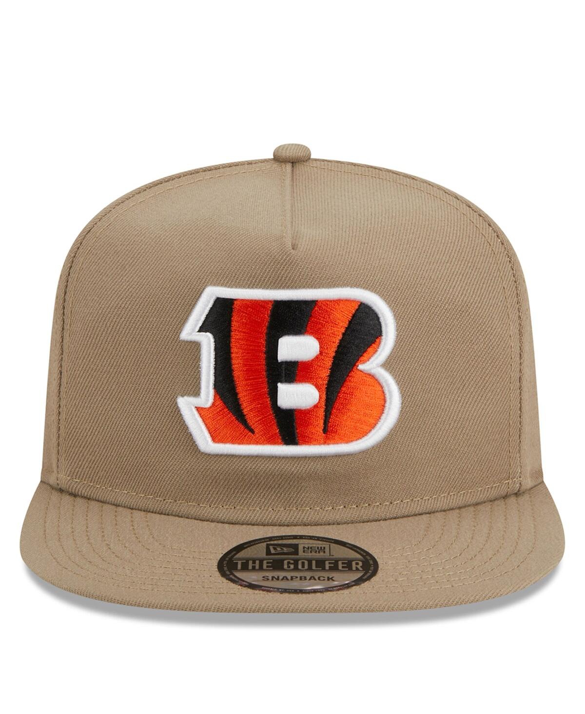 Men's New EraCincinnati Bengals Golfer Snapback Hat - Tan