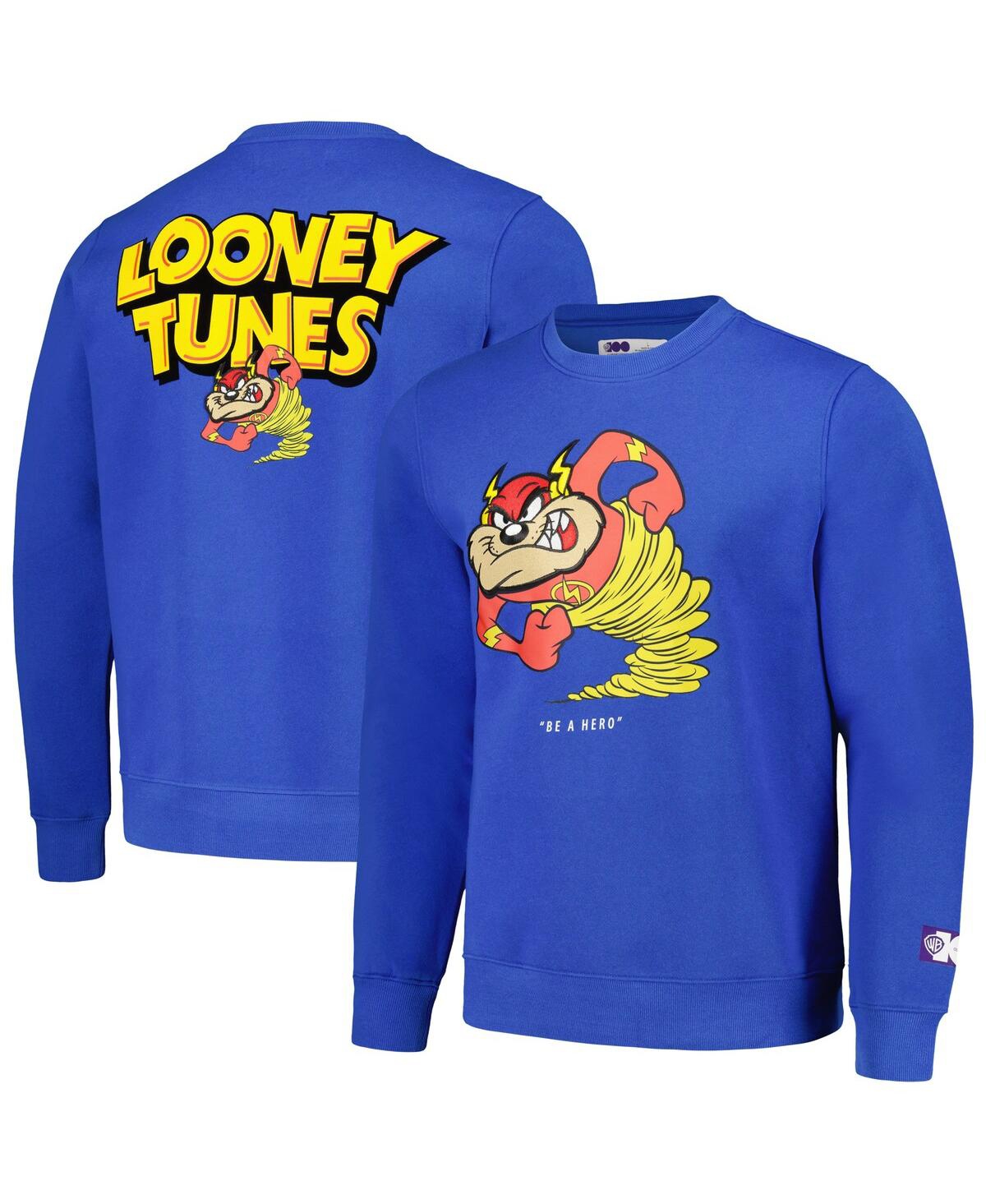 Men's Freeze Max Blue Looney Tunes Taz Be A Hero 100th Anniversary Pullover Sweatshirt - Blue