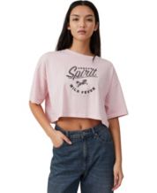Nfl New York Giants Girls' Short Sleeve Tie-dye Fashion Crop T-shirt :  Target