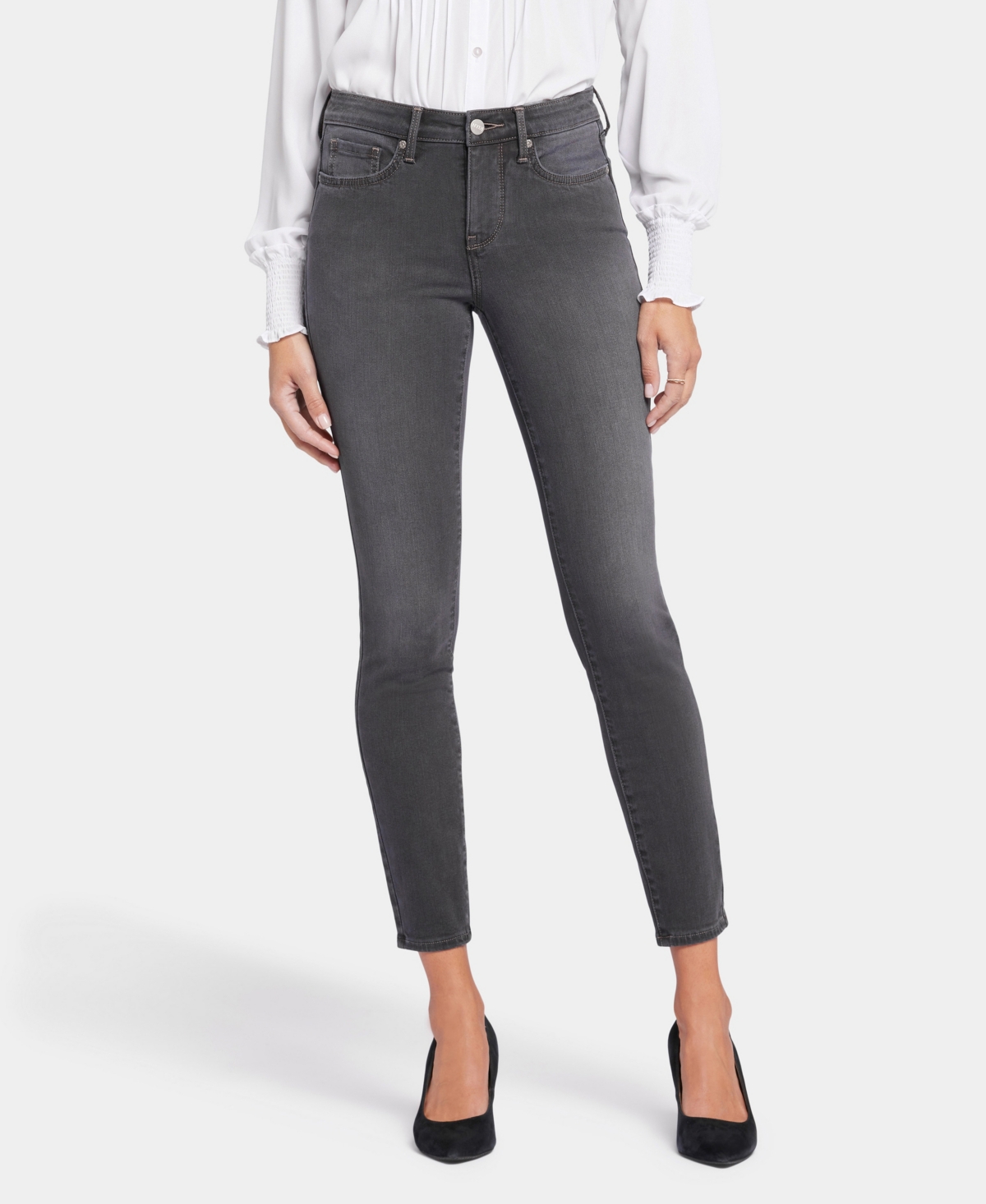Nydj Women's High Rise Slim Cropped Flared Stretch Denim Jeans