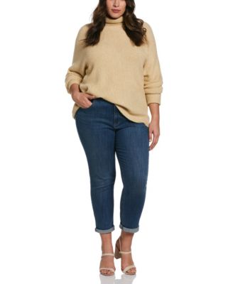 Plus Size Sequin Long Sleeve Sweater