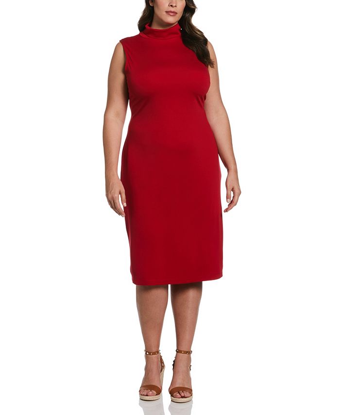 ELLA Rafaella Plus Size Funnel Neck Sleeveless Dress Macy's
