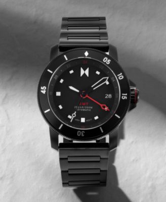 Men's Cali Diver Automatic Black Stainless Steel Bracelet Watch 40mm