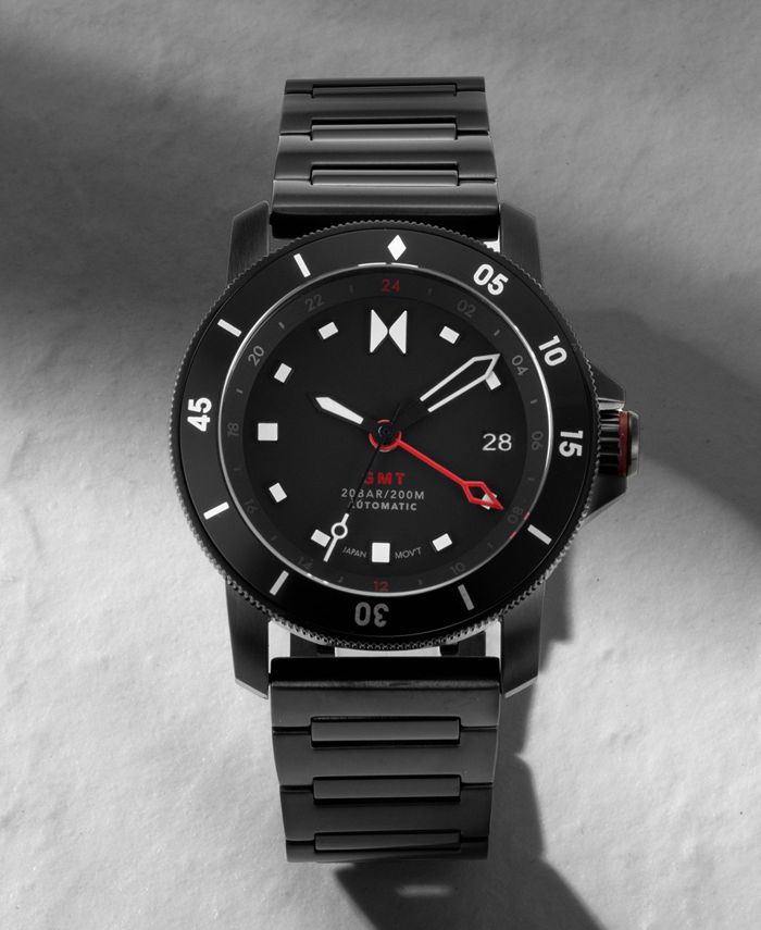 MVMT Men's Cali Diver Automatic Black Stainless Steel Bracelet Watch ...