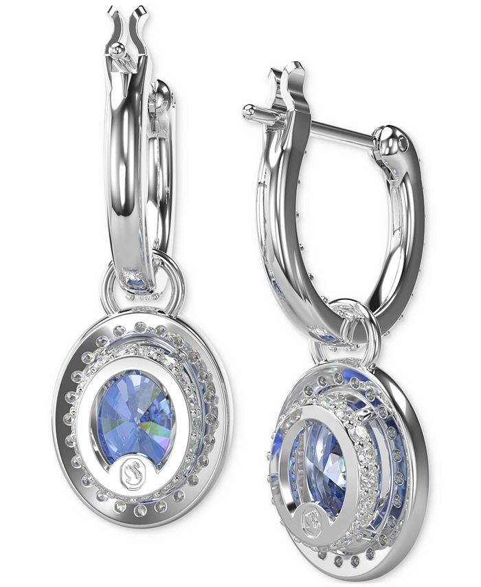 Swarovski Constella Silver-Tone Crystal Drop Earrings - Macy's