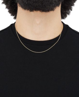 Lightweight 14k Gold Necklace, 18" Light Rope Chain (1mm)