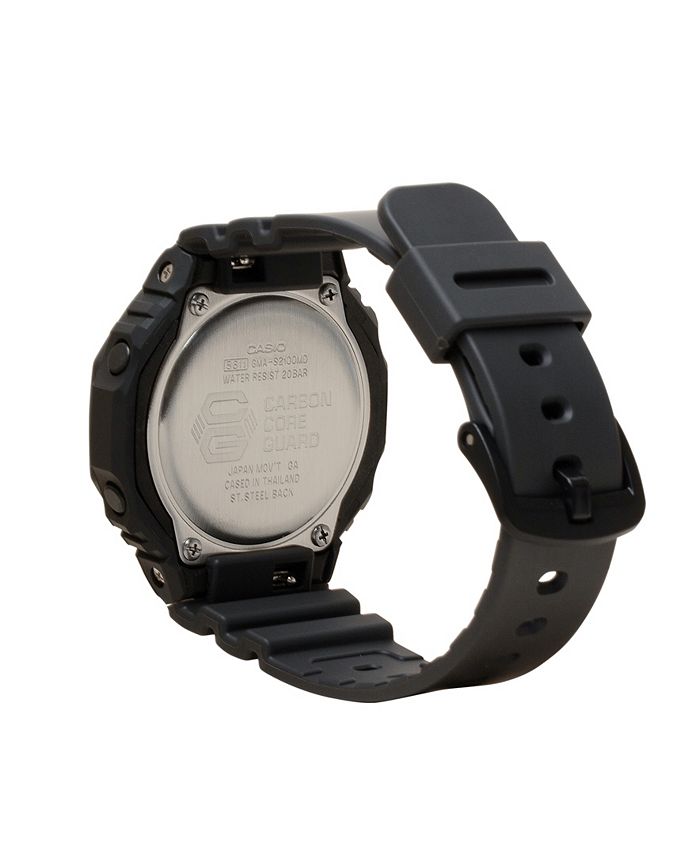 G-Shock Unisex Two-Hand Quartz Analog Digital Black Resin Watch, 42.9mm, GMAS2100MD1A - Macy's
