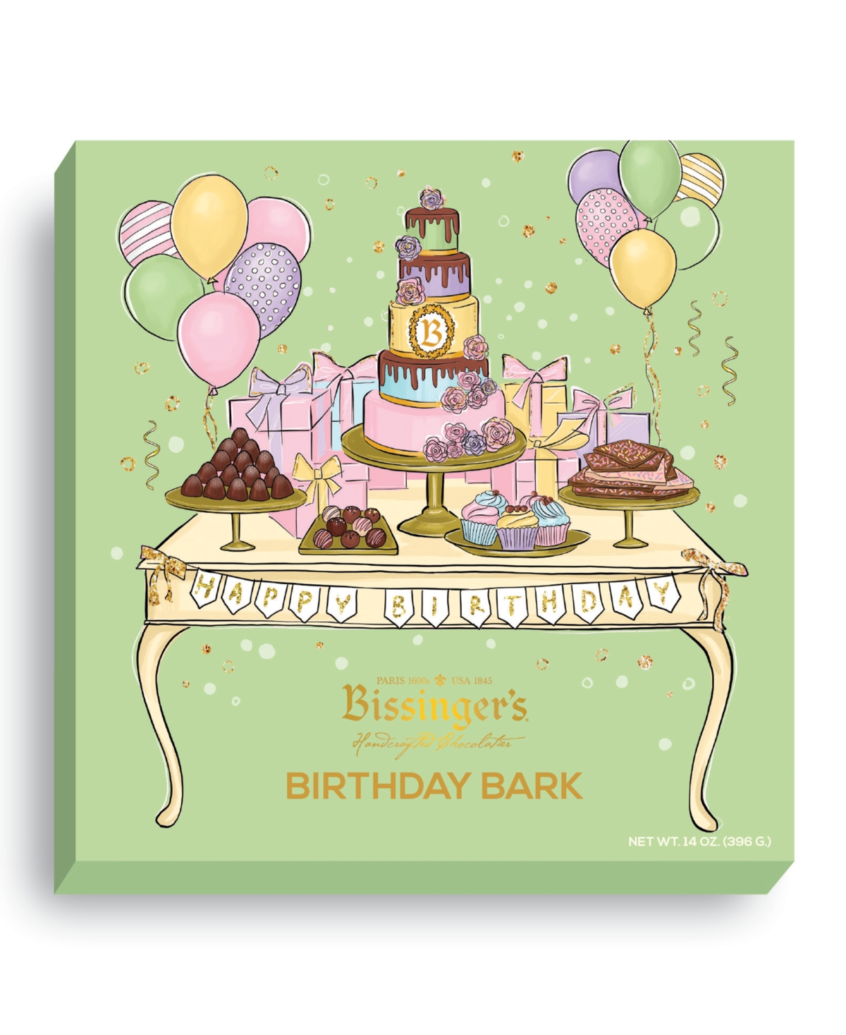 Shop Bissinger's Handcrafted Chocolate White And Milk Birthday Cake Bark, 14 oz In No Color
