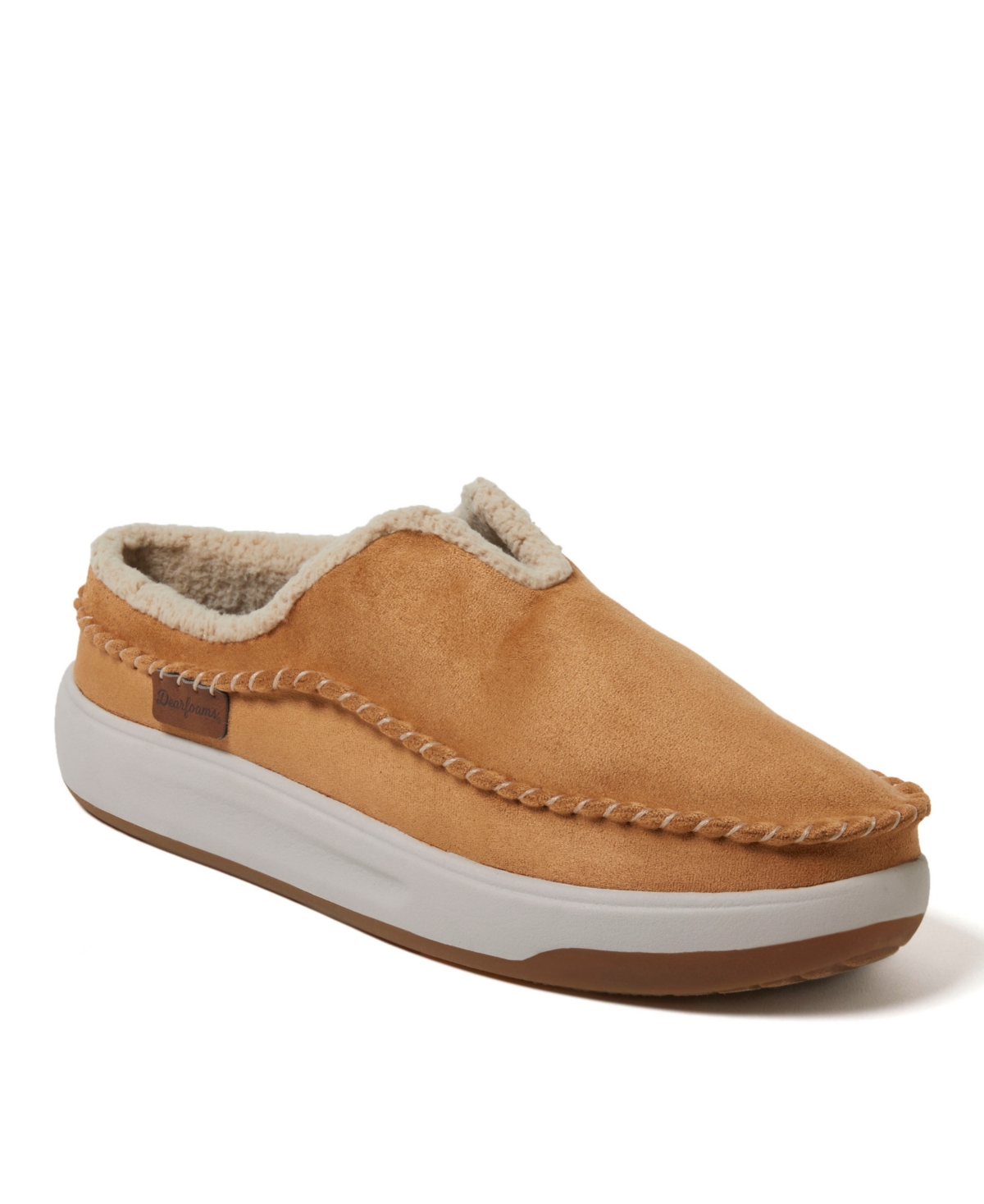 Dearfoams Men's Elm Water-resistant Energy Return Split Top Clog In Whiskey