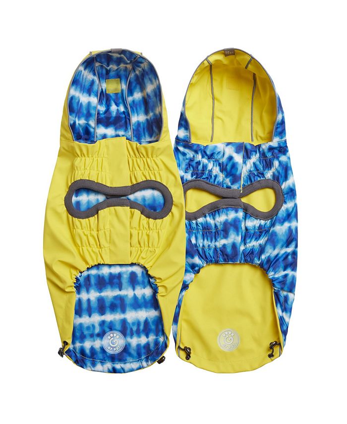 GF Pet Reversible ElastoFit Raincoat - Regenjacke- wasserdichte Hundebekleidung- Größe 4XL Hundemantel Rückenlänge 81cm- Marine