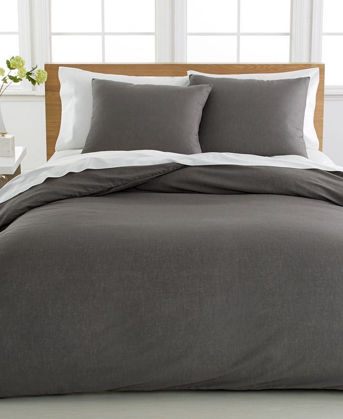 Sunham COSEOUT! Linen Queen Duvet Cover 3 Piece Set Macy's