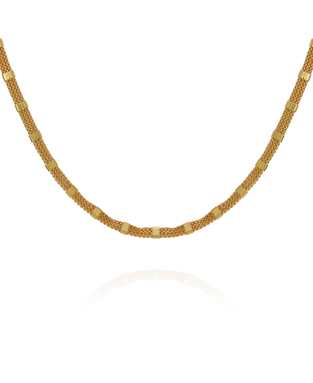 Vince Camuto Gold-tone Glass Stone Box Chain Necklace, 18" + 2" Extender