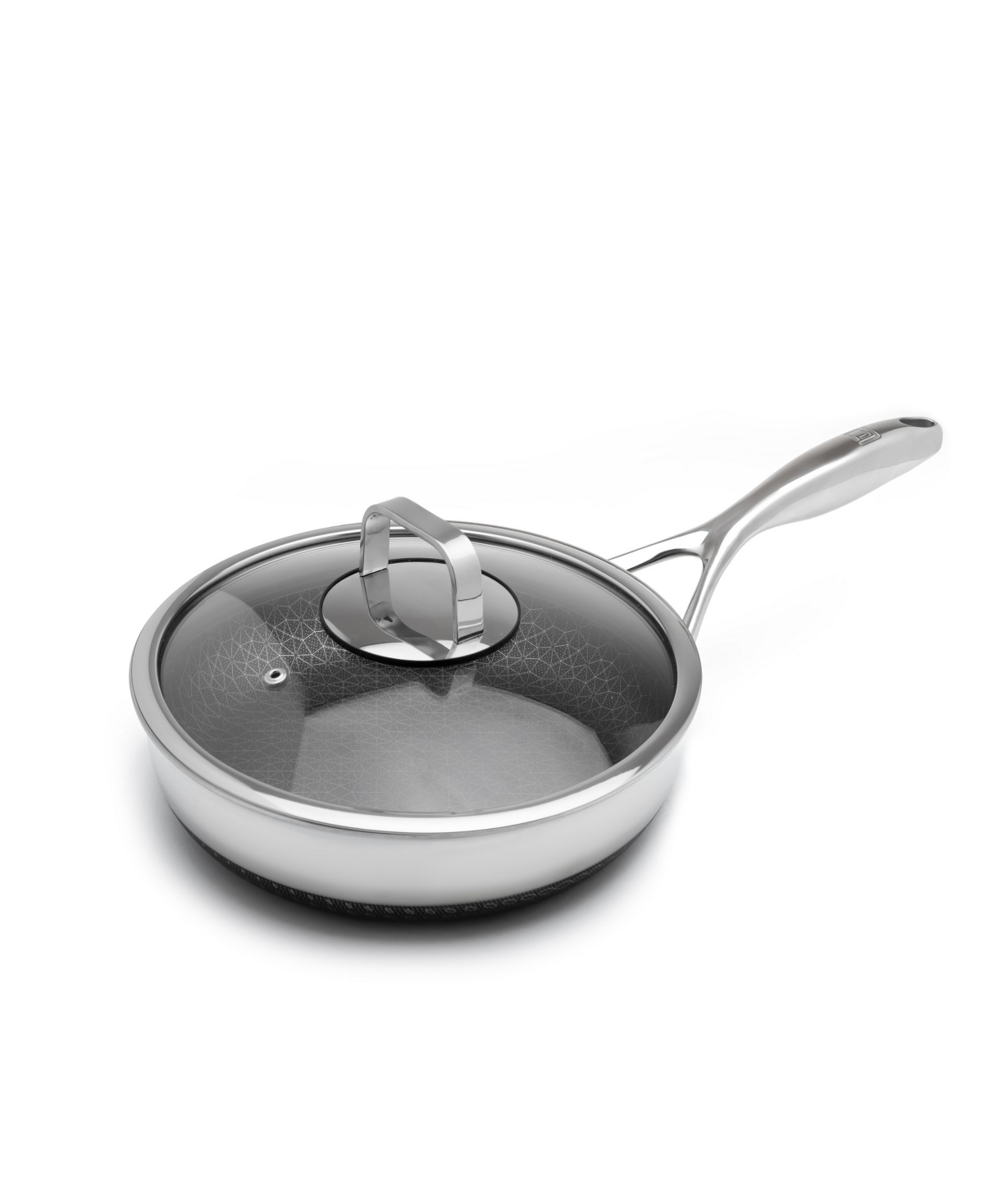 Shop Livwell Diamondclad Stainless Steel Aluminum Core 10" Hybrid Pan In Silver,black