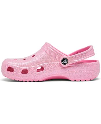 Crocs Little Girls Classic Glitter Clogs from Finish Line - Macy's