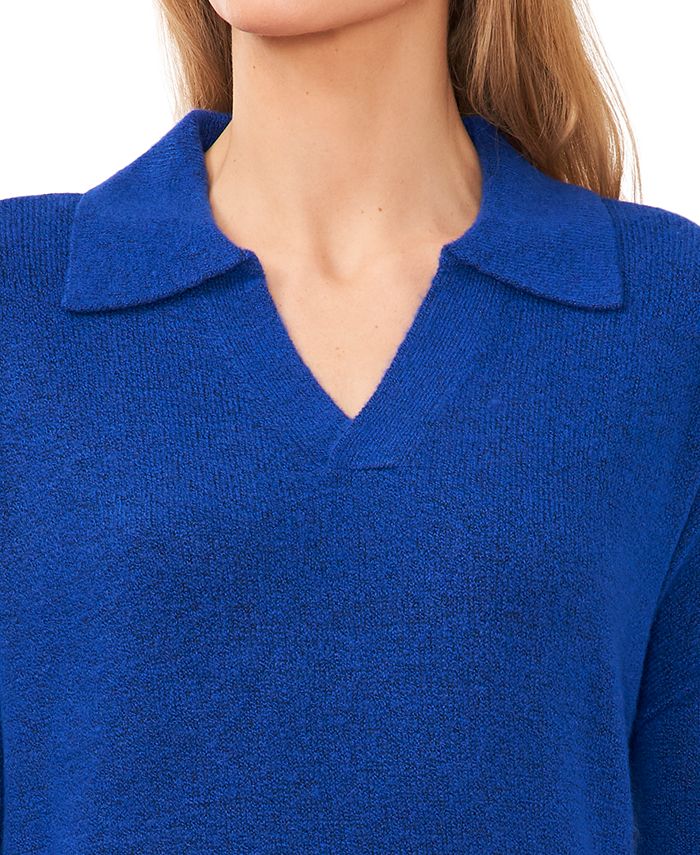 CeCe Women's LongSleeve VNeck Polo Sweater Macy's