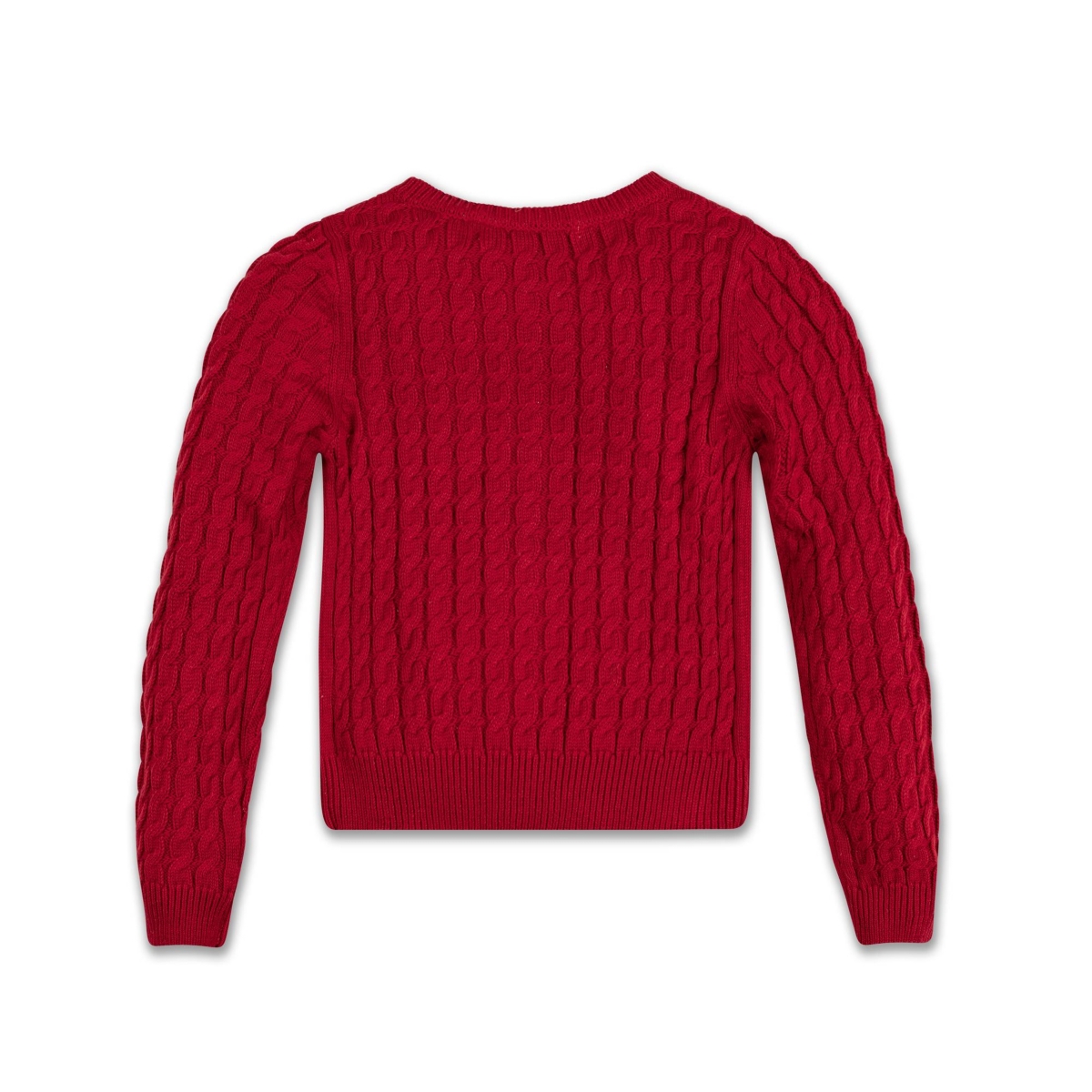 Hope & Henry Girls Long Sleeve Classic Cable Cardigan Sweater