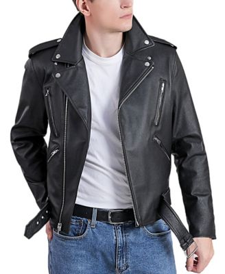 Men's Men Leather Urban Rider Jacket