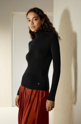Women's Seamless Silk-Cashmere Blend Turtleneck Sweater