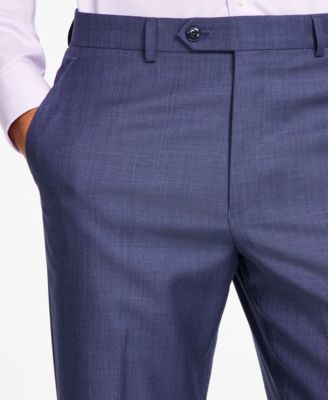 Men's Classic-Fit Wool-Blend Stretch Solid Suit Separates Pant