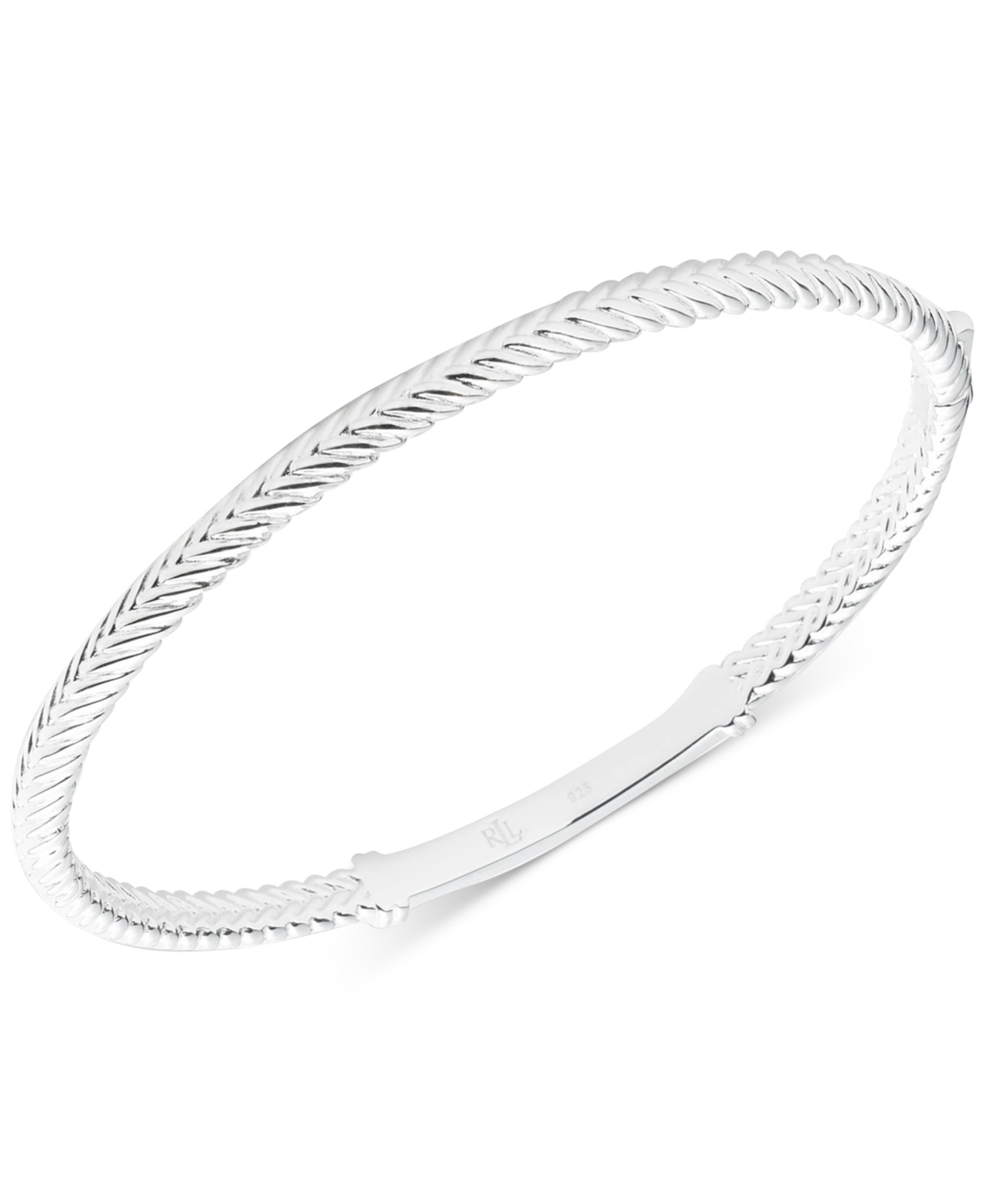 Lauren Ralph Lauren Logo Rope Bangle Bracelet in Sterling Silver - Sterling Silver