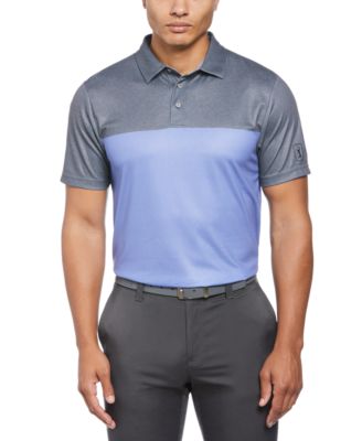 PGA TOUR - Men's Airflux Color Block Short Sleeve Golf Polo Shirt