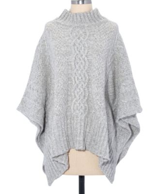 Lauren Ralph Lauren Women's Shine Lofty Cable Poncho Sweater Macy's