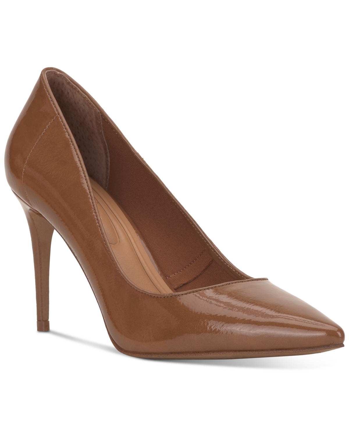 Jessica Simpson Setria Pointed Toe Pump In Caramel Faux Leather